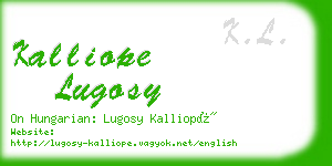 kalliope lugosy business card